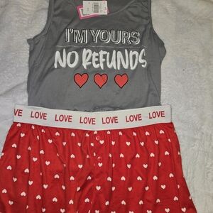 Love to Sleep Gray Pajama Top